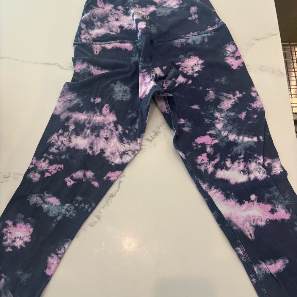 Lululemon Tie-Dye Leggings in Navy and Pinkl